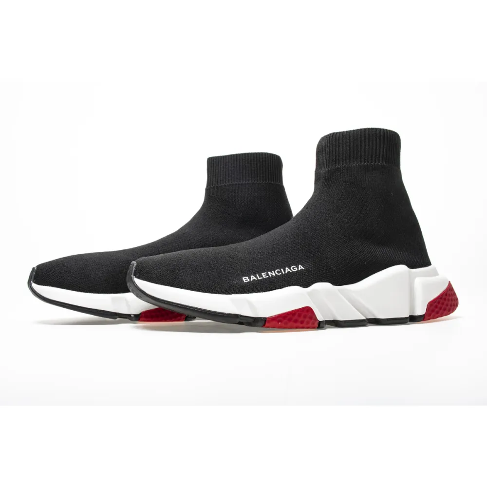 Balenciaga Speed Trainer Black Red 530351 W05G0 1000 - Image 2