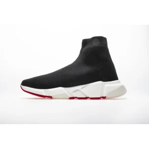 Balenciaga Speed Sock Slip-On Black Red (White Logo)
