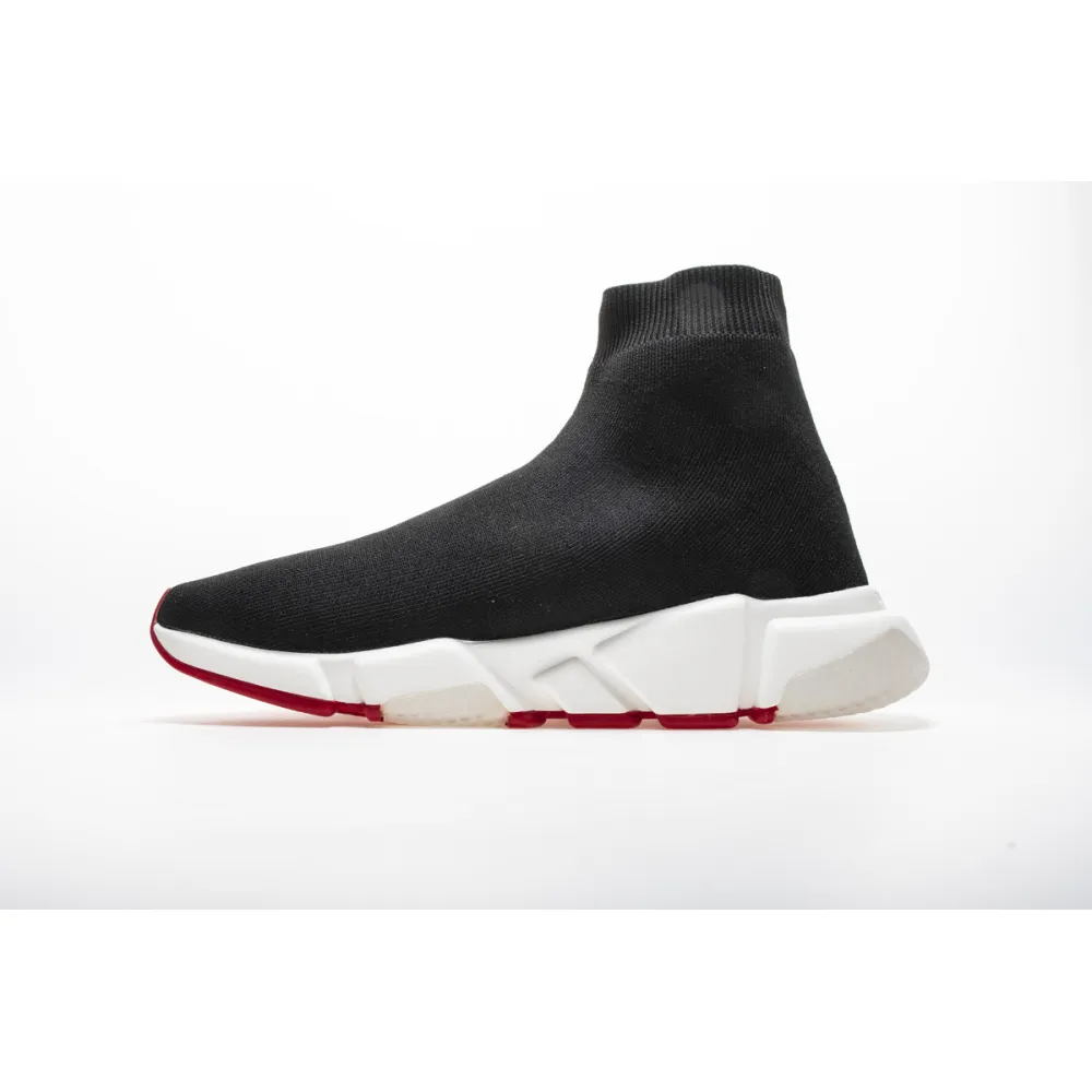 Balenciaga Speed Sock Slip-On Black Red (White Logo)