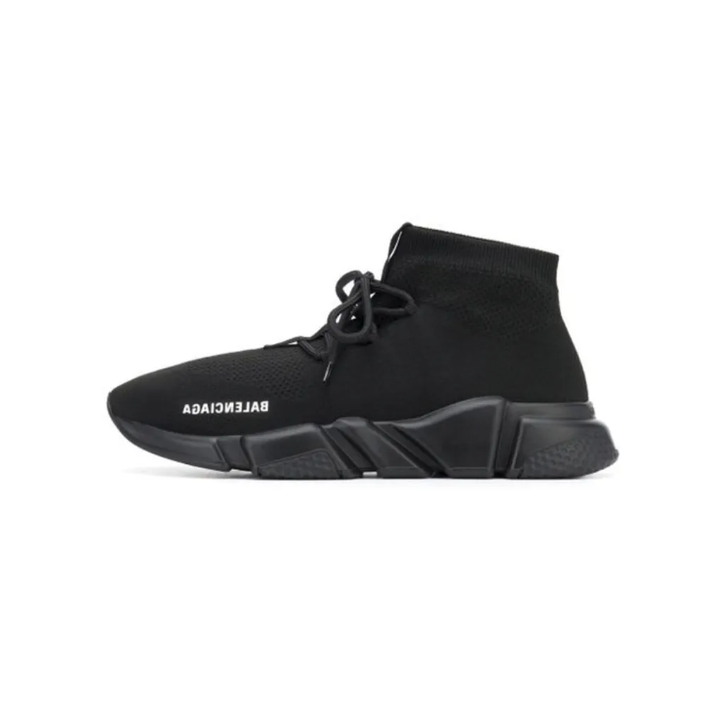 Balenciaga Speed Trainer Lace Up Black 560236W1HP01000